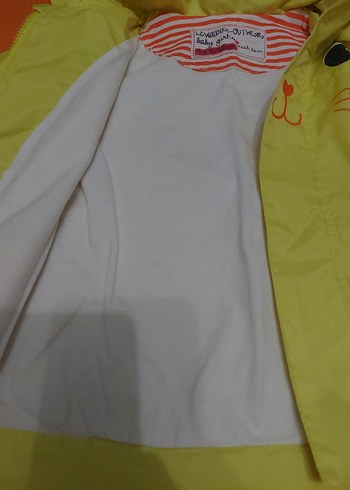 Baskılı Sarı Kız Çocuk Yağmurluk - Görsel 5