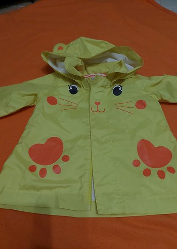 Baskılı Sarı Kız Çocuk Yağmurluk - Görsel 6