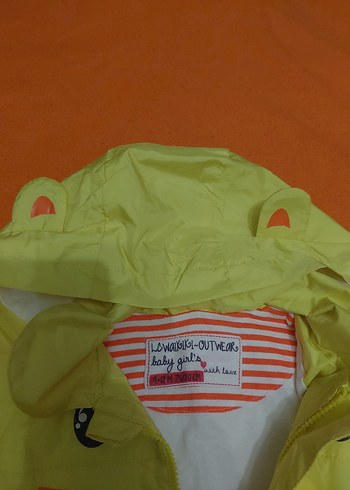 Baskılı Sarı Kız Çocuk Yağmurluk - Görsel 4