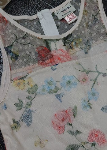 Kız Çocuk Çiçekli Dantelli Bohem Elbise - Görsel 10