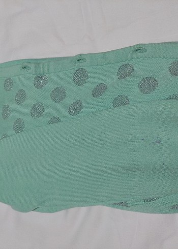 Yeşil Puantiyeli Düğmeli Kız Hırka - Görsel 6