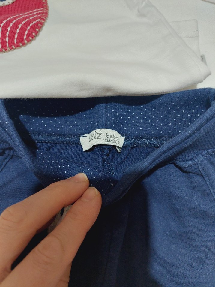 Nakışlı, Uzun Kollu Bebek Kız Takımı - Görsel 4