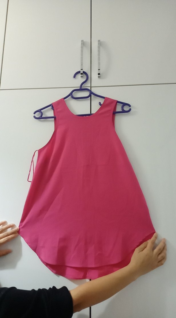 Pembe Askısız Salaş Midi Bluz - Görsel 2