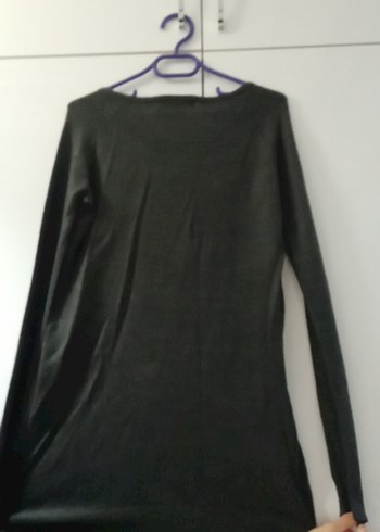 Siyah Uzun Kollu Salaş Kadın Kazak - Görsel 3