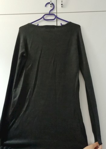 Siyah Uzun Kollu Salaş Kadın Kazak - Görsel 4