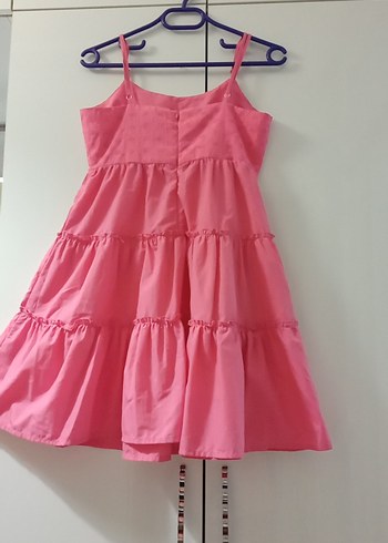 Pembe Askılı Kız Elbisesi - Görsel 5