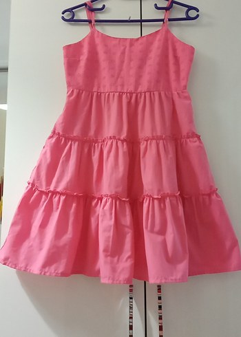 Pembe Askılı Kız Elbisesi - Görsel 2