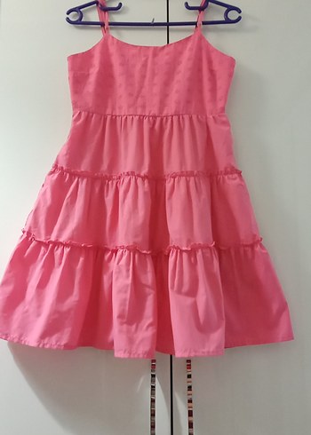 Pembe Askılı Kız Elbisesi - Görsel 3