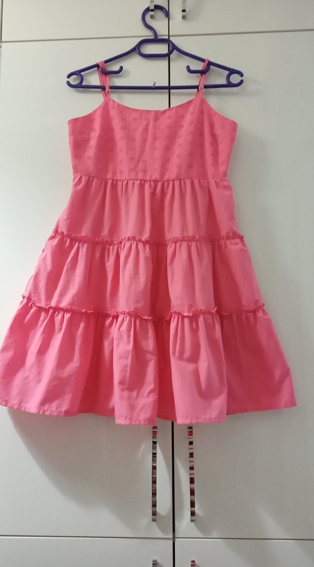 Pembe Askılı Kız Elbisesi - Görsel 3