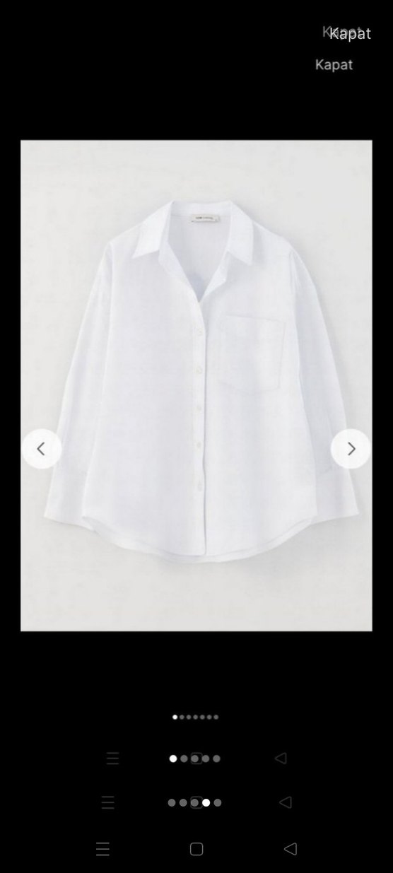 Beyaz düğmeli kadın gömleği - Görsel 2