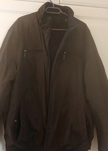 Erkek Siyah Yüksek Yakalı Fermuarlı Mont - Görsel 5