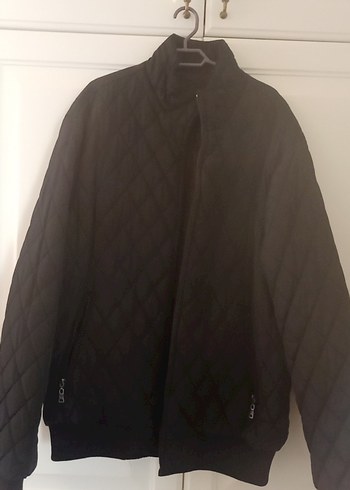 Erkek Siyah Yüksek Yakalı Fermuarlı Mont - Görsel 2