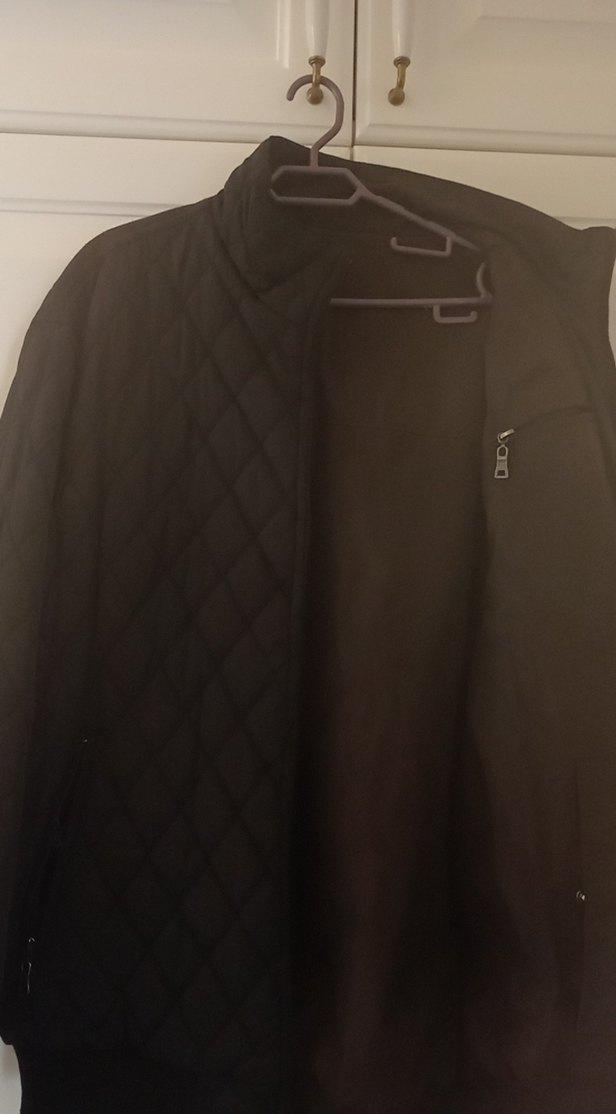 Erkek Siyah Yüksek Yakalı Fermuarlı Mont - Görsel 4