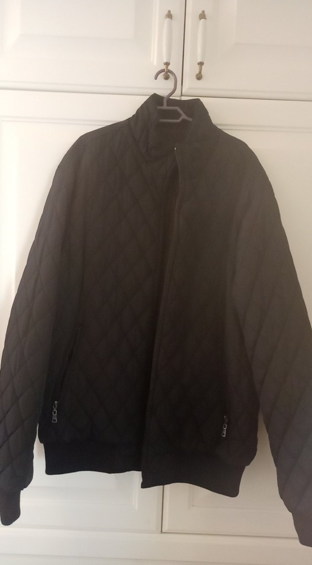 Erkek Siyah Yüksek Yakalı Fermuarlı Mont - Görsel 2