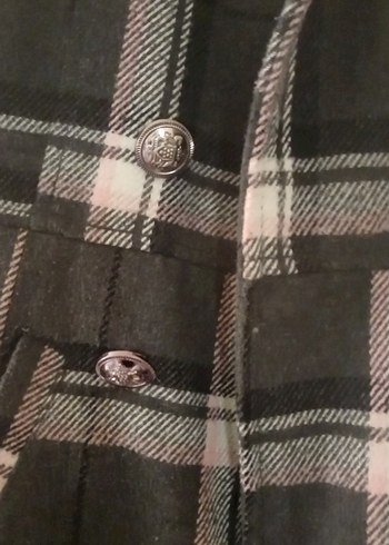 Gri Düğmeli Midi çocuk kaban - Görsel 5