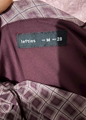 Lefties Bordo  Desenli Drapeli Uzun Kadın Elbise - Görsel 2