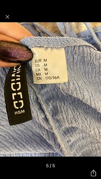 H&M Mavi H&M yazlık elbise