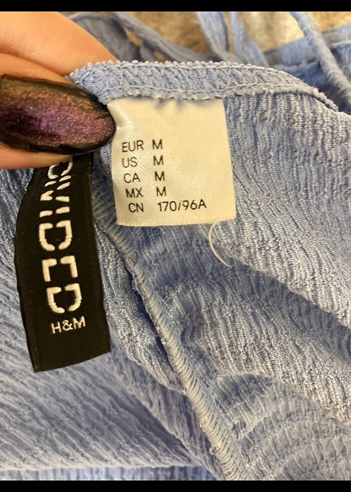 Mavi H&M yazlık elbise - Görsel 2