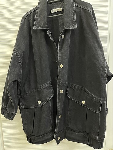 Siyah oversize kot ceket