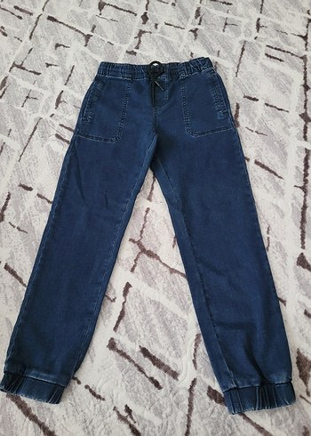 Erkek Çocuk Gri Bol Kesim Kot Pantolon