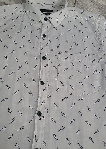 Düğmeli Kısa Kollu Erkek Gömlek - Görsel 2