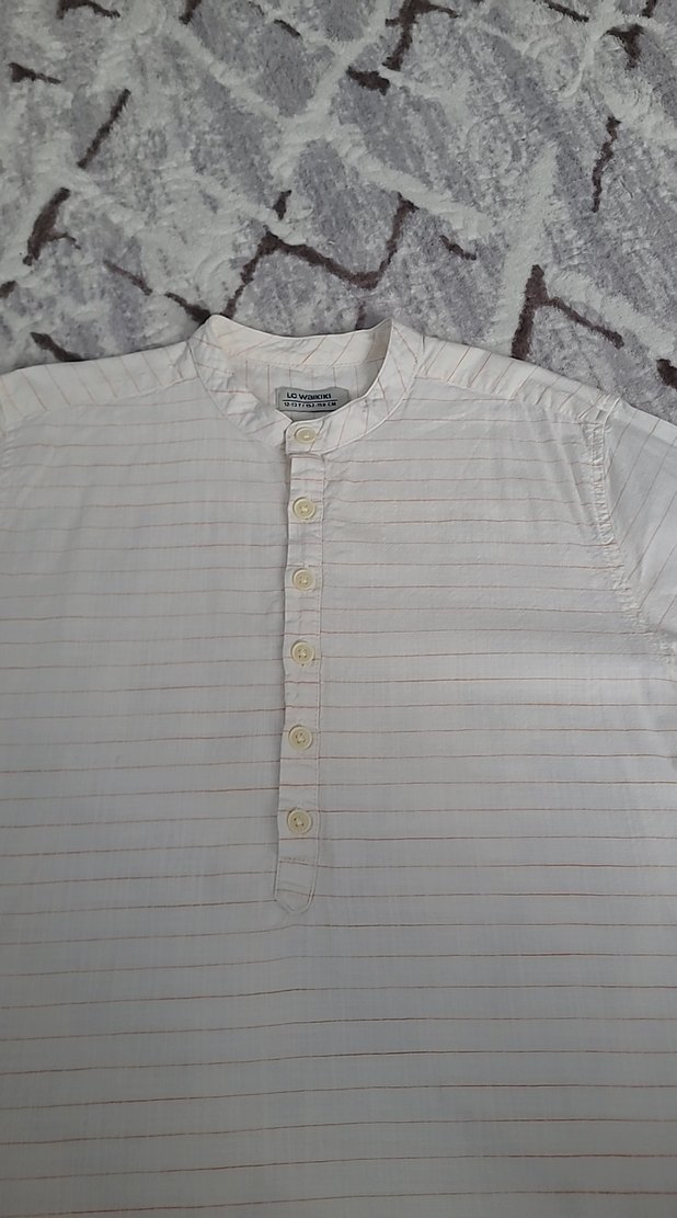 Düğmeli Beyaz  Erkek  cocuk Polo Tişört - Görsel 2