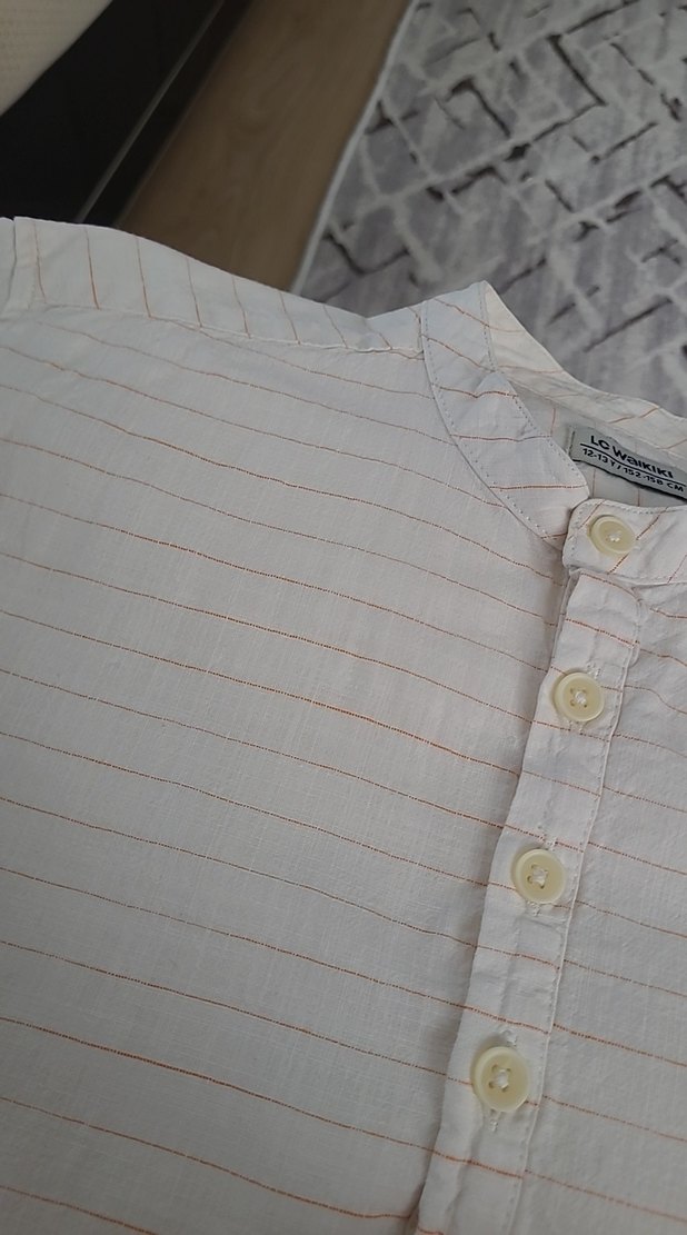 Düğmeli Beyaz  Erkek  cocuk Polo Tişört - Görsel 3