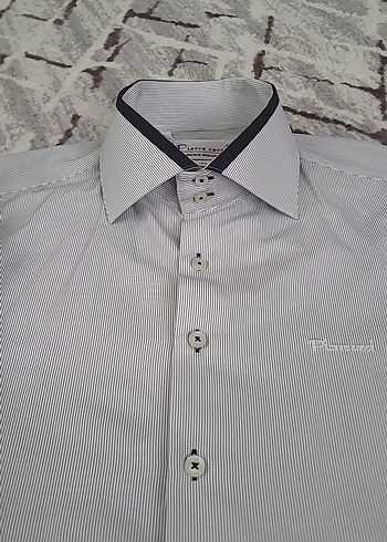 Gri Regular Fit Uzun Kollu Erkek Gömlek - Görsel 2