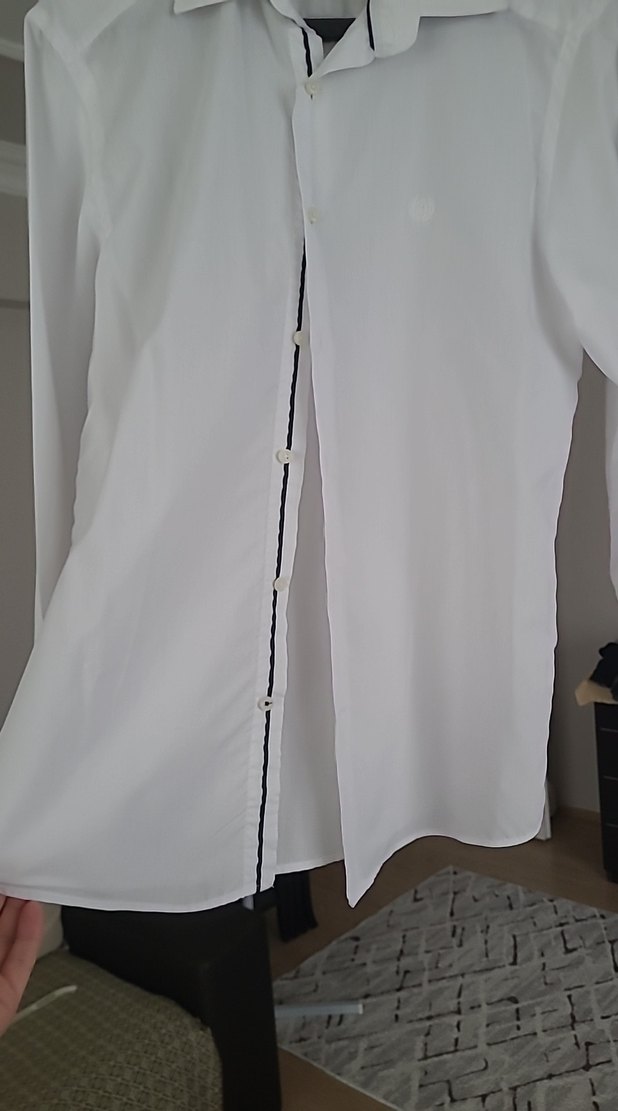 Uzun Kollu Beyaz Erkek Gömlek - Görsel 2