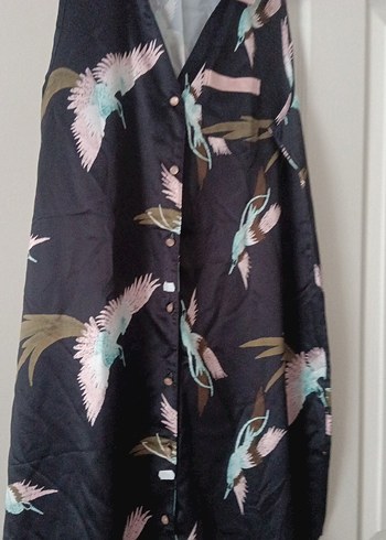 Uzun, Kolsuz Bohem Desenli Kadın Elbise - Görsel 2