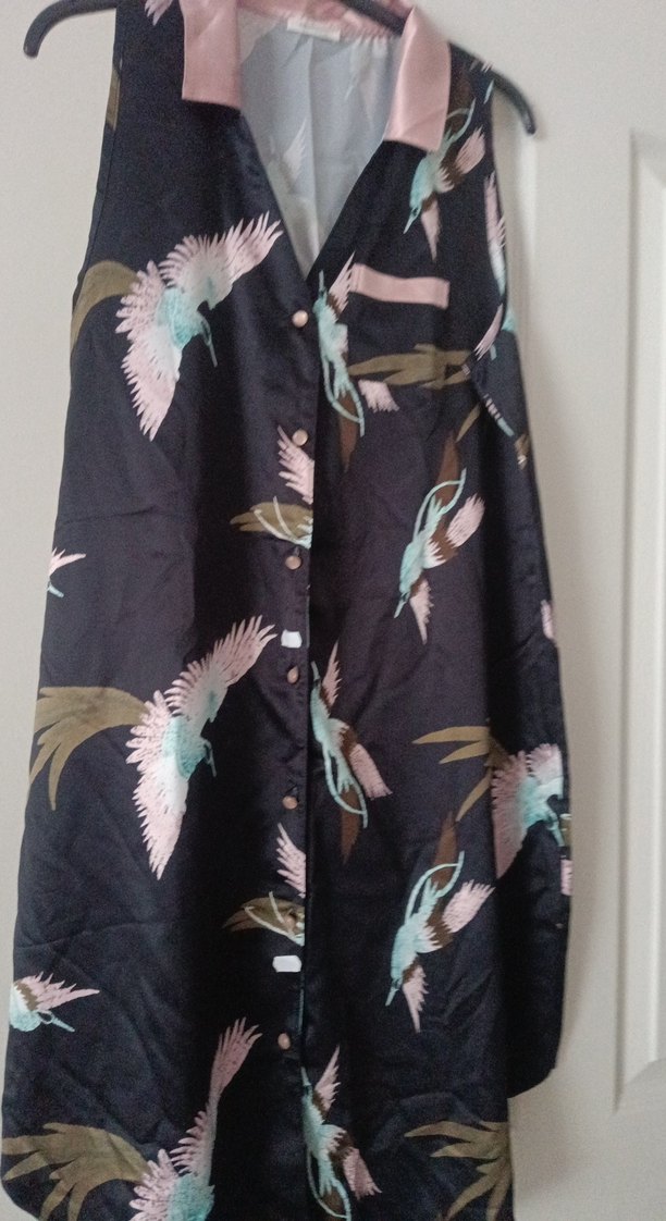 Uzun, Kolsuz Bohem Desenli Kadın Elbise - Görsel 2