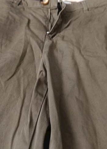 Bej bayan Keten Pantolon - Görsel 4