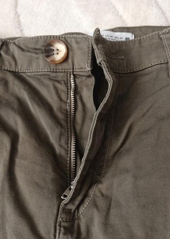 Bej bayan Keten Pantolon - Görsel 5