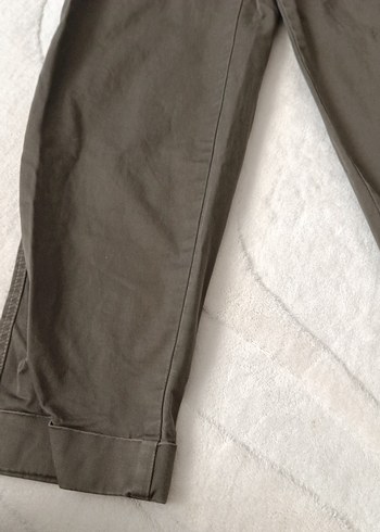 Bej bayan Keten Pantolon - Görsel 3