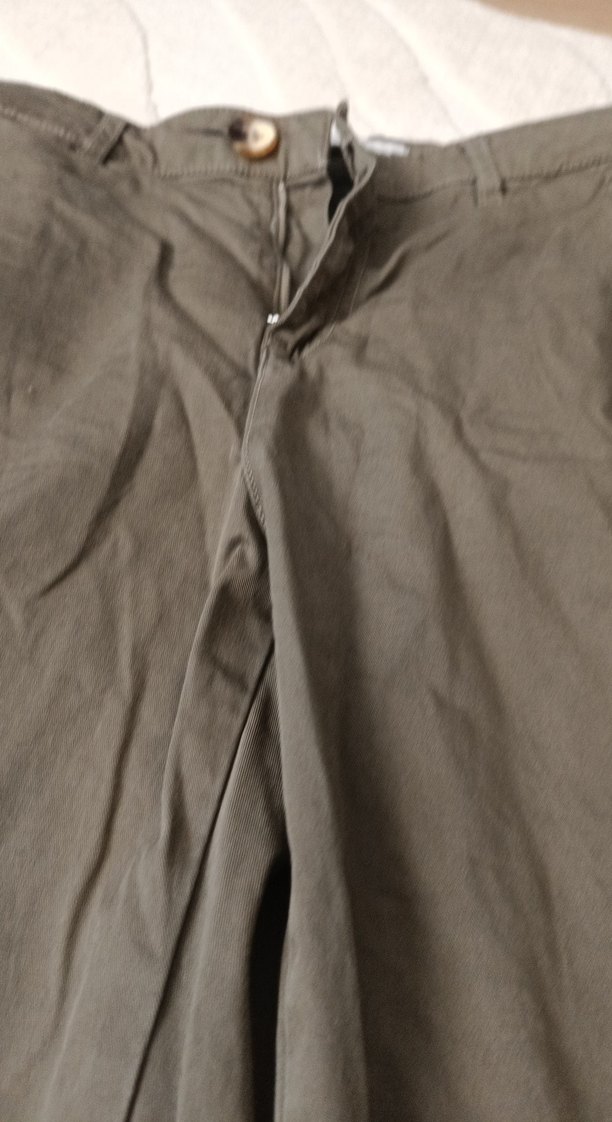 Bej bayan Keten Pantolon - Görsel 4