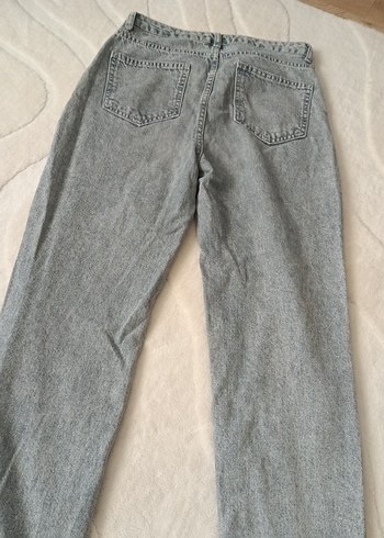 Gri Rahat Kesim Kadın Jean Pantolon - Görsel 8