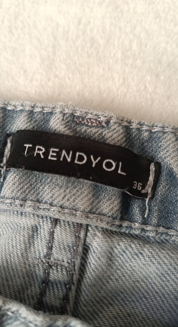 Gri Rahat Kesim Kadın Jean Pantolon - Görsel 5