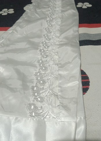 Beyaz Straplez A Kesim gecelik - Görsel 8