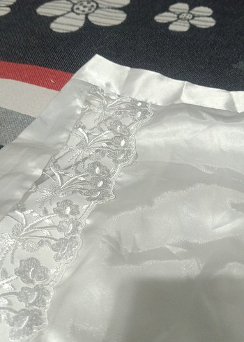 Beyaz Straplez A Kesim gecelik - Görsel 7