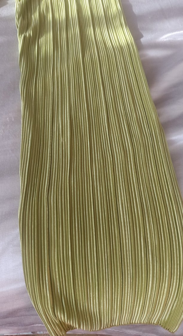 Yeşil Pliseli Kadın Kumaş Pantolon - Görsel 3