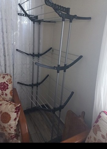 Gri Katlanabilir Çok Katlı Kurutmalık - Görsel 11