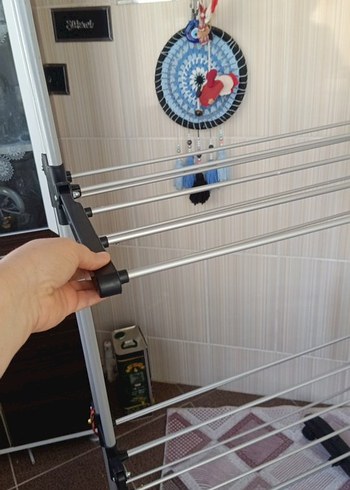 Katlanabilir Gri Kurutmalık Askısı - Görsel 5