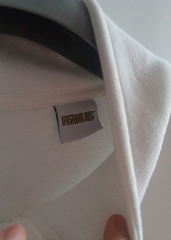 Kadın Beyaz Yarım Fermuarlı Sweatshirt - Görsel 3