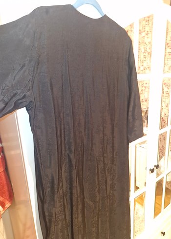 Uzun Siyah Bohem Kadın Kimono - Görsel 3