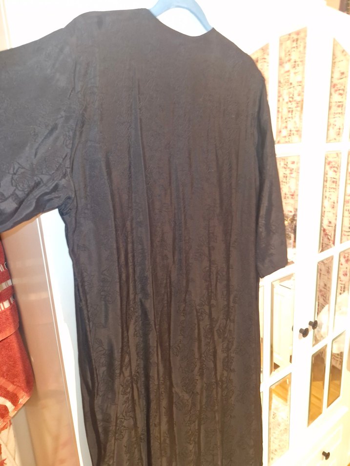 Uzun Siyah Bohem Kadın Kimono - Görsel 3