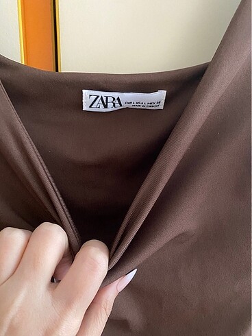 Zara Kahve rengi kalem elbise