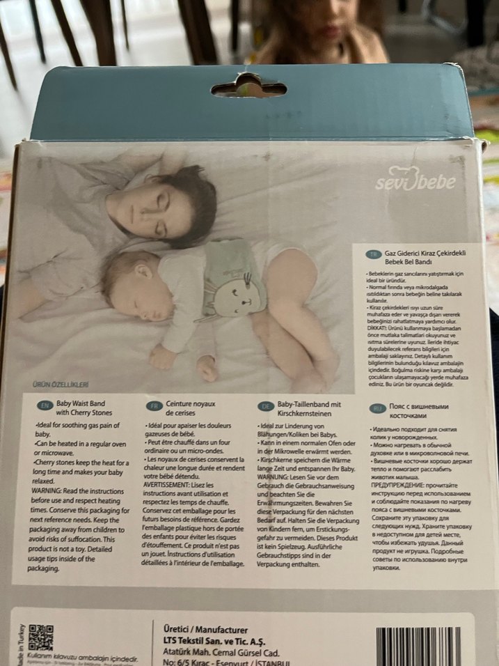 Sevi Bebe Kiraz Çekirdekli Bebek Bel Bandı - Görsel 3