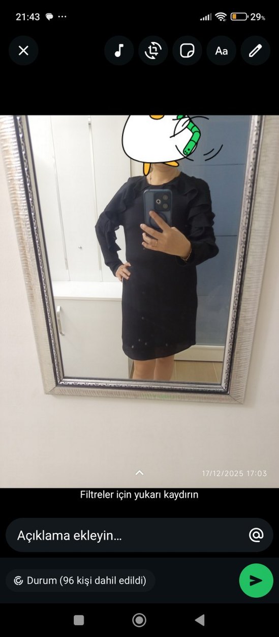 SİYAH DAVET ELBİSESİ - Görsel 2