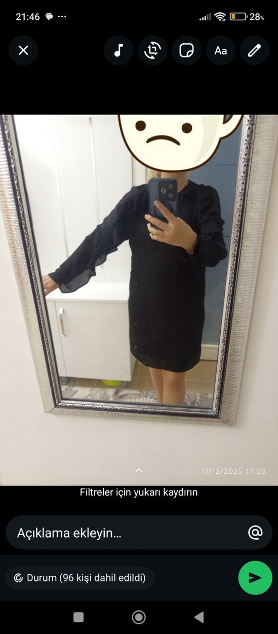 SİYAH DAVET ELBİSESİ - Görsel 3