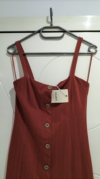 Pull and Bear Yazlık düğme detaylı mini elbise